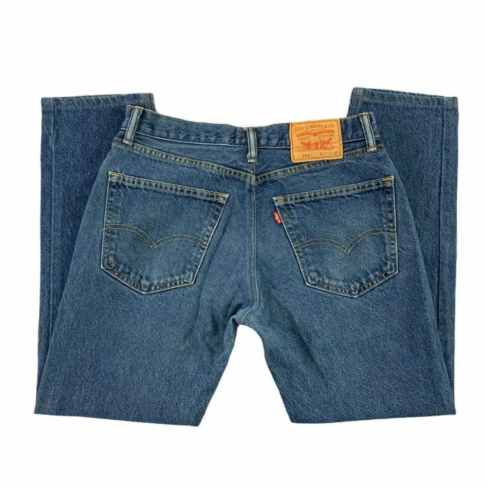 Levi's 505 Men's Dark Wash Denim Jeans‎